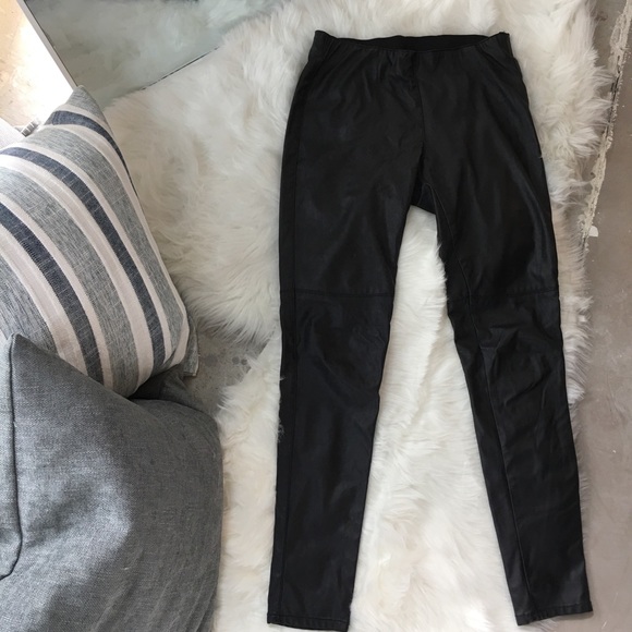 Divided Pants - Faux Leather Leggings